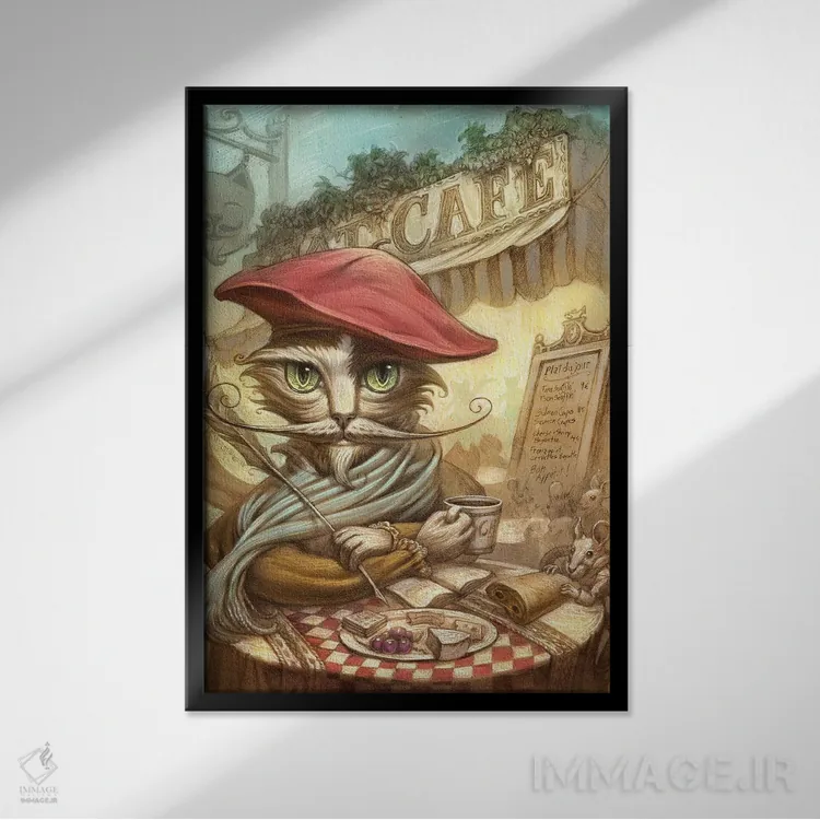 تابلو دکوراتیو نوشتن خاطراتم اثر جف هینی - نمای قابدار مشکی