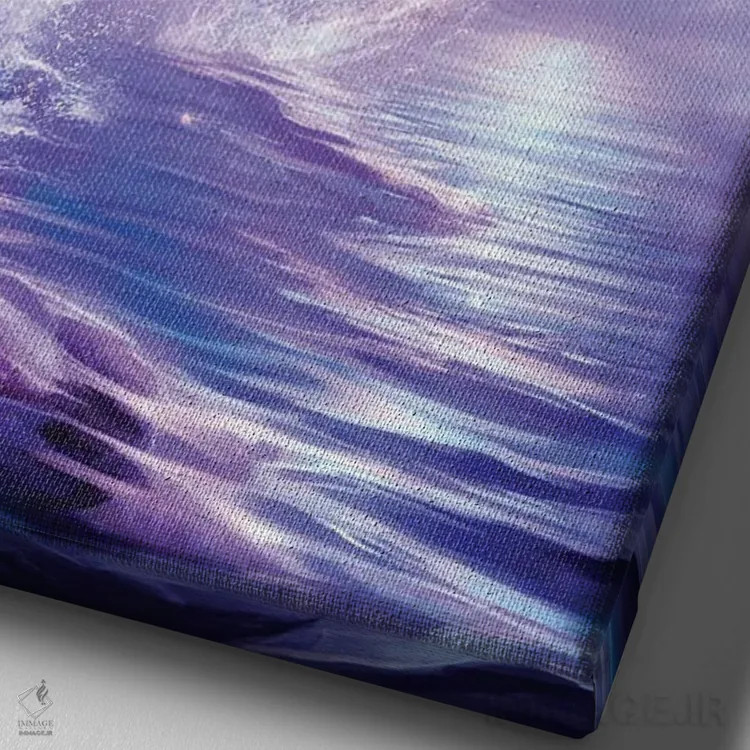 تابلو دکوراتیو لمس آسمان اثر جف هینی - نمای نزدیک بافت بوم