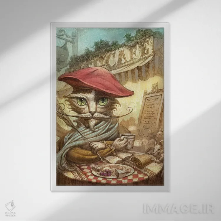 تابلو دکوراتیو نوشتن خاطراتم اثر جف هینی - نمای قابدار سفید