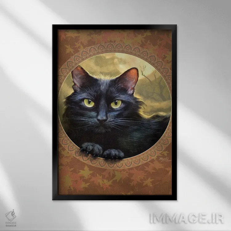 تابلو دکوراتیو سیاهی زیباست اثر جف هینی - نمای قابدار مشکی