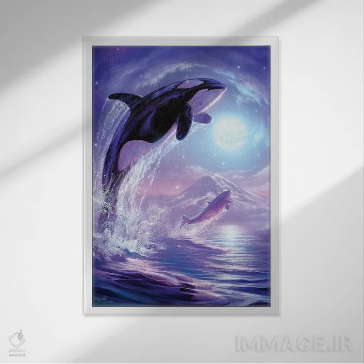 تابلو دکوراتیو لمس آسمان اثر جف هینی - نمای قابدار سفید