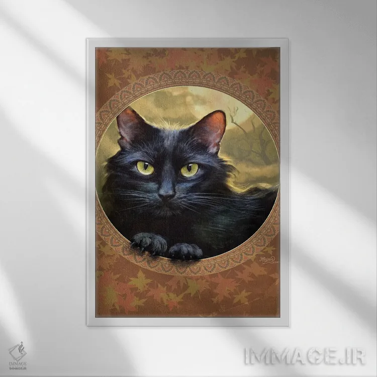 تابلو دکوراتیو سیاهی زیباست اثر جف هینی - نمای قابدار سفید