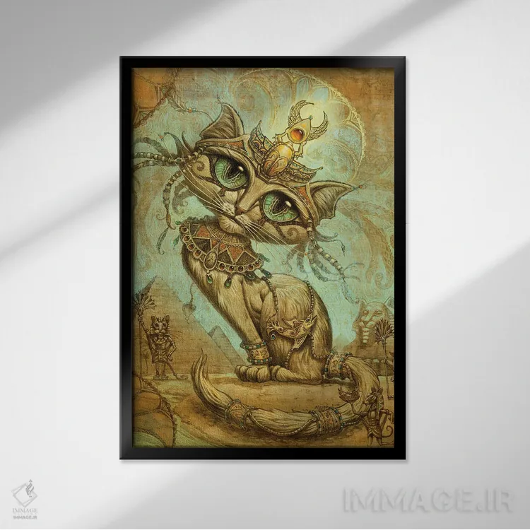 تابلو دکوراتیو کلوکاترا اثر جف هینی - نمای قابدار مشکی