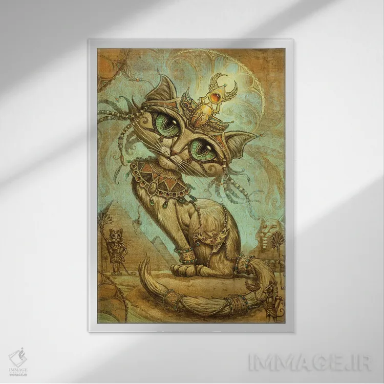 تابلو دکوراتیو کلوکاترا اثر جف هینی - نمای قابدار سفید