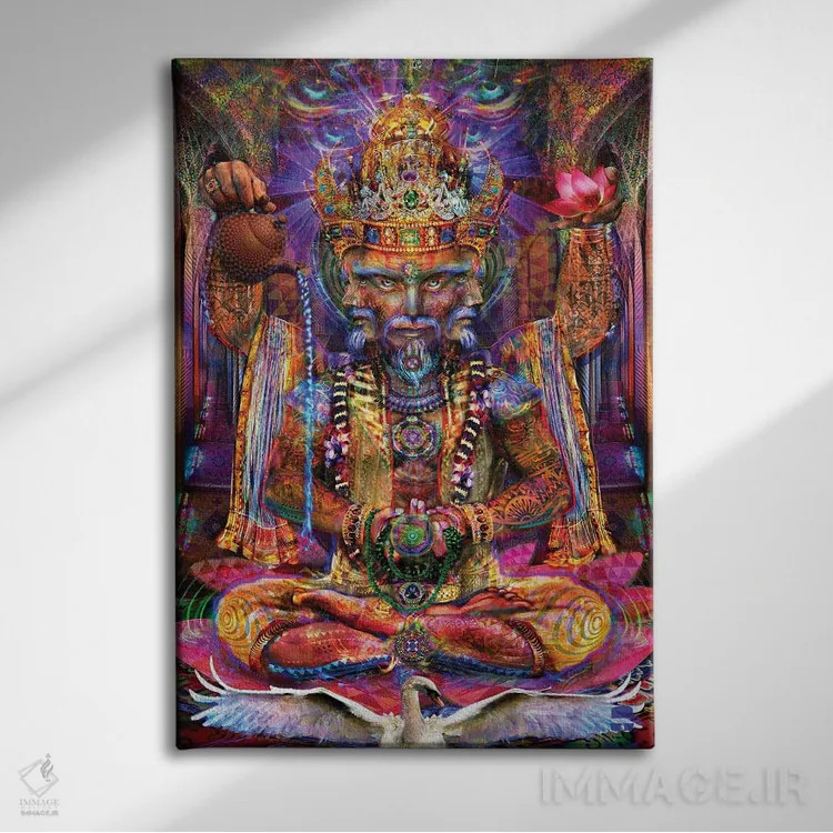 تابلو دکوراتیو برهما اثر جامبی - نمای روبهرو روی دیوار