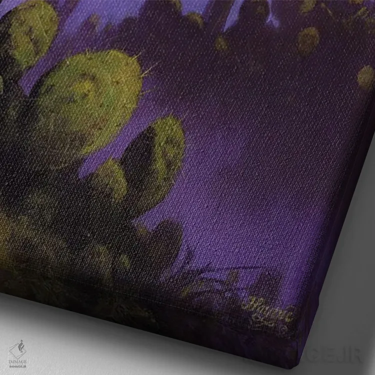 تابلو دکوراتیو نسیم صحرا اثر جف هینی - نمای نزدیک بافت بوم