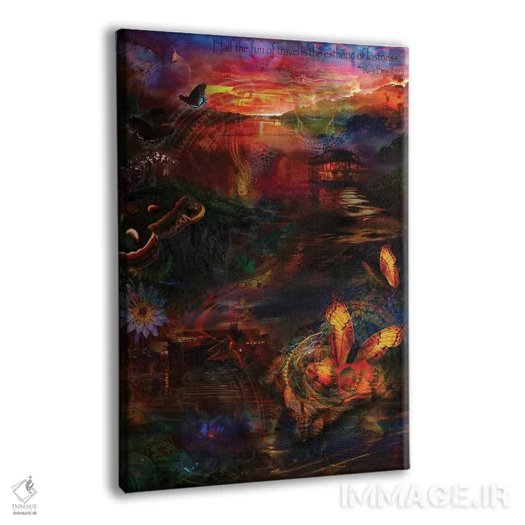 تابلو دکوراتیو سفرهای آمازون اثر جامبی - نمای پرسپکتیو محصول