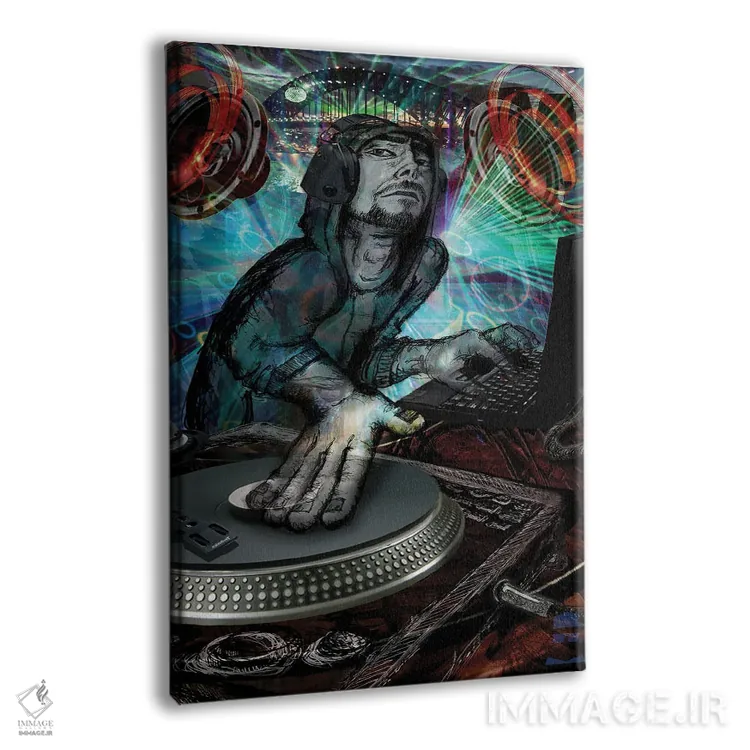 تابلو دکوراتیو پسر دی جی اثر جامبی - نمای پرسپکتیو محصول