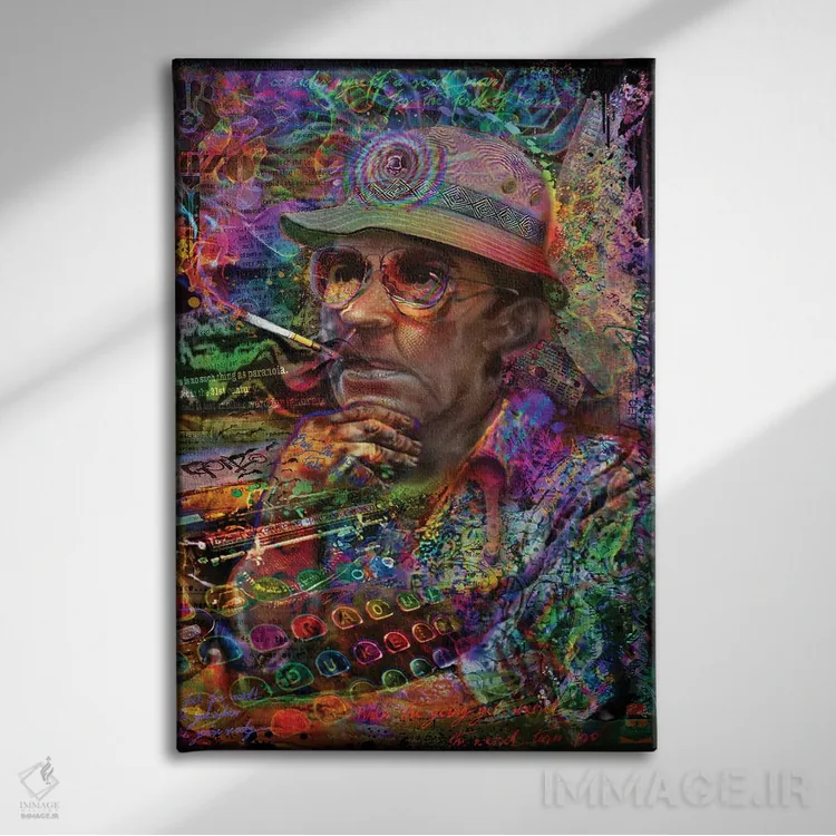 تابلو دکوراتیو دکتر هانتر اس. تامپسون اثر جامبی - نمای روبهرو روی دیوار