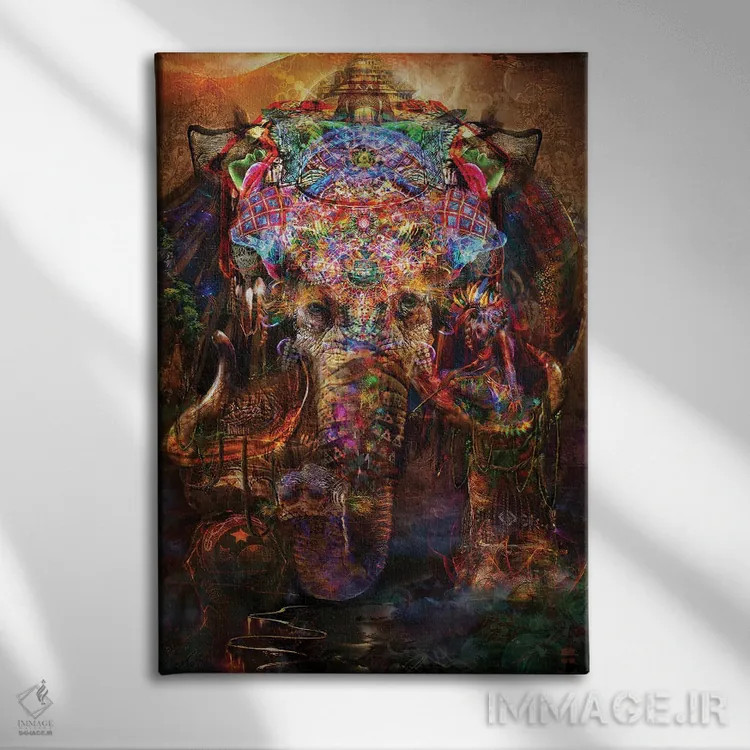 تابلو دکوراتیو گنشا اثر جامبی - نمای روبهرو روی دیوار