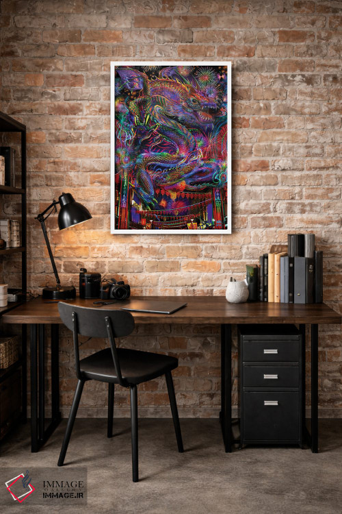 تابلو دکوراتیو اژدها اثر جامبی - D2W