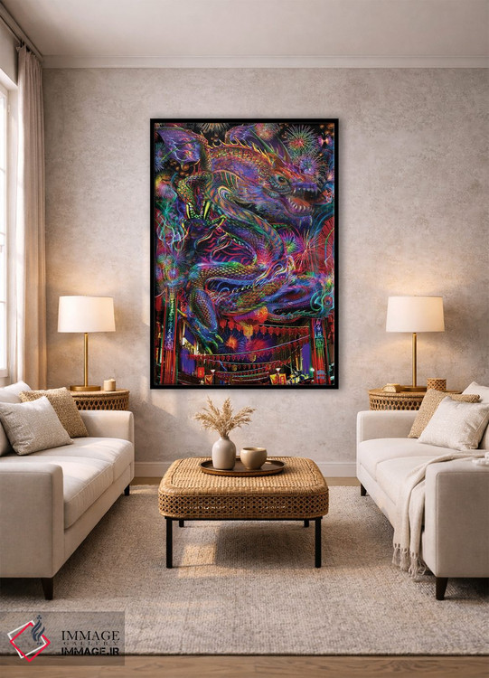 تابلو دکوراتیو اژدها اثر جامبی - D1B