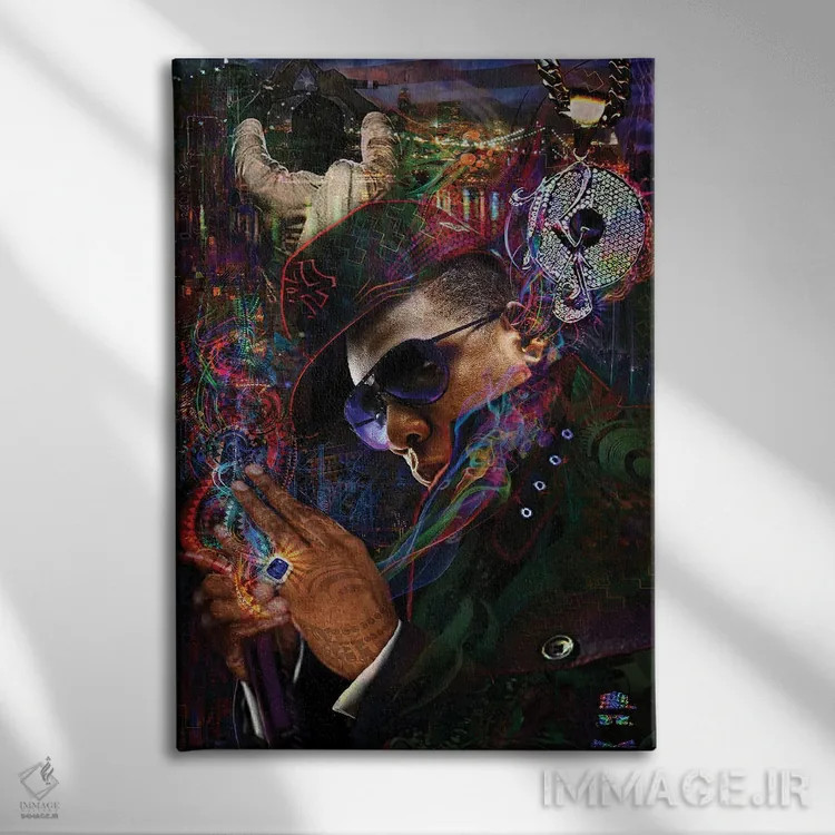 تابلو دکوراتیو جی زی اثر جامبی - نمای روبهرو روی دیوار