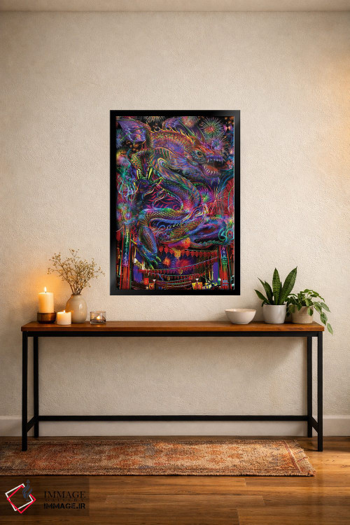 تابلو دکوراتیو اژدها اثر جامبی - D5B