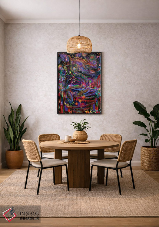 تابلو دکوراتیو اژدها اثر جامبی - D4B
