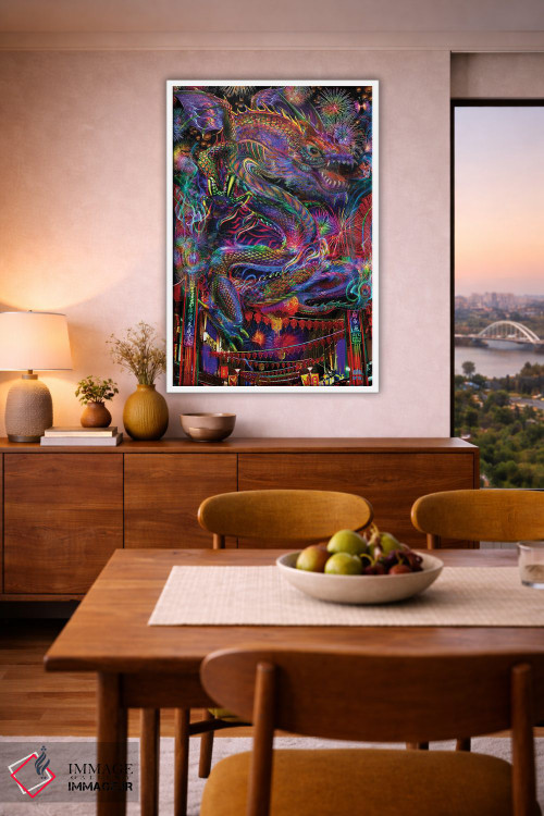 تابلو دکوراتیو اژدها اثر جامبی - D6W