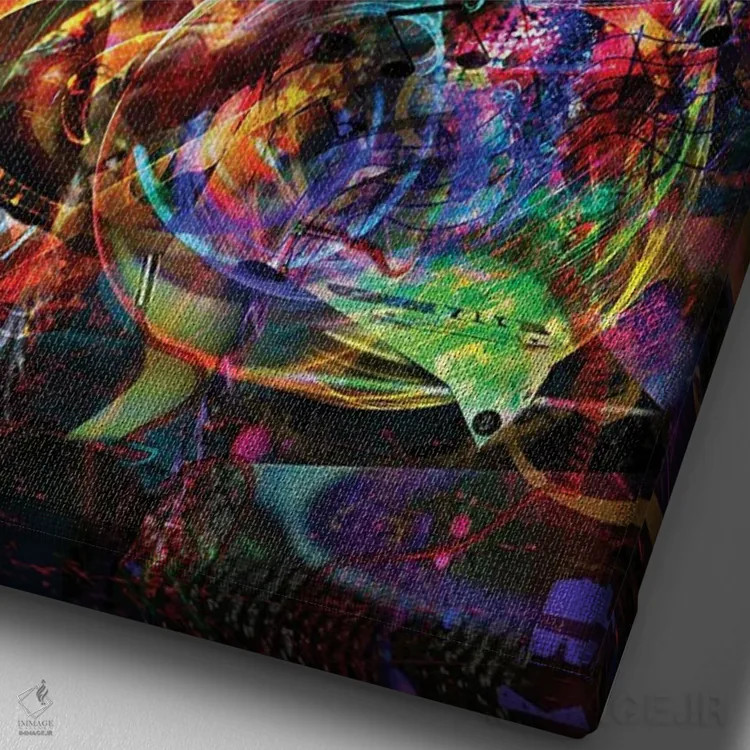 تابلو دکوراتیو جیمی اثر جامبی - نمای نزدیک بافت بوم