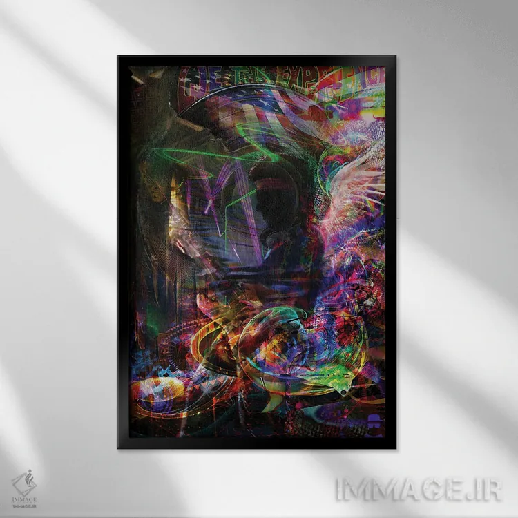 تابلو دکوراتیو جیمی اثر جامبی - نمای قابدار مشکی