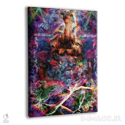 تابلو دکوراتیو خارج از چهارچوب اثر جامبی - نمای پرسپکتیو محصول