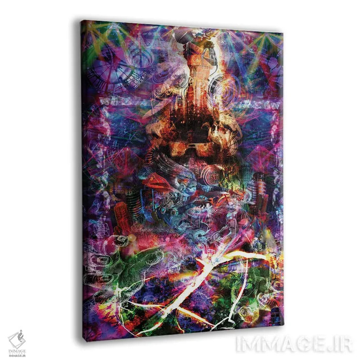 تابلو دکوراتیو خارج از چهارچوب اثر جامبی - نمای پرسپکتیو محصول