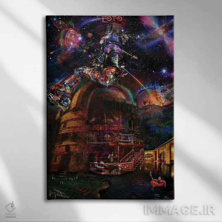 تابلو دکوراتیو رصدخانه اثر جامبی - نمای روبهرو روی دیوار