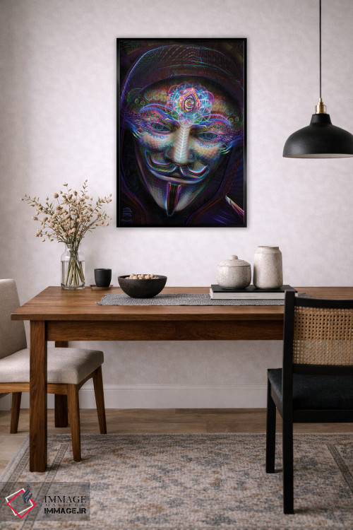 تابلو دکوراتیو چشمان باز گای فاکس اثر جامبی - D4B