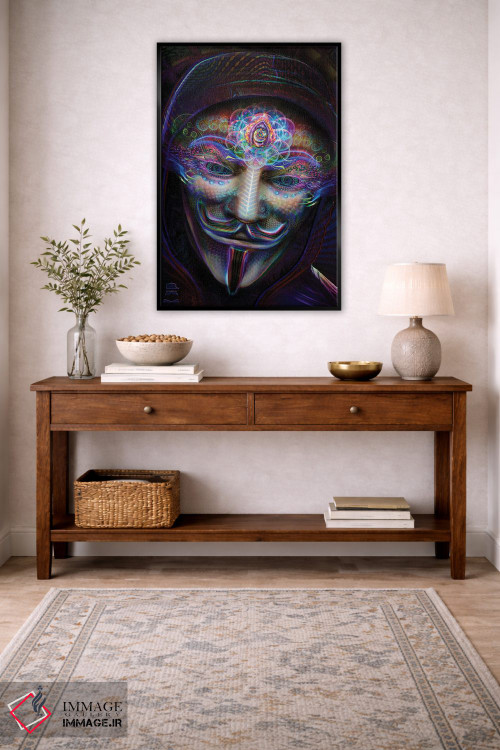 تابلو دکوراتیو چشمان باز گای فاکس اثر جامبی - D3B