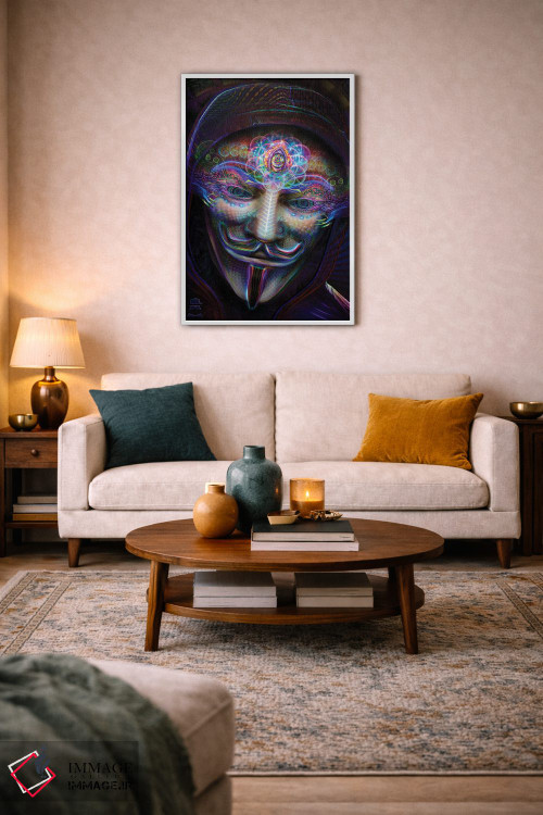 تابلو دکوراتیو چشمان باز گای فاکس اثر جامبی - D2W