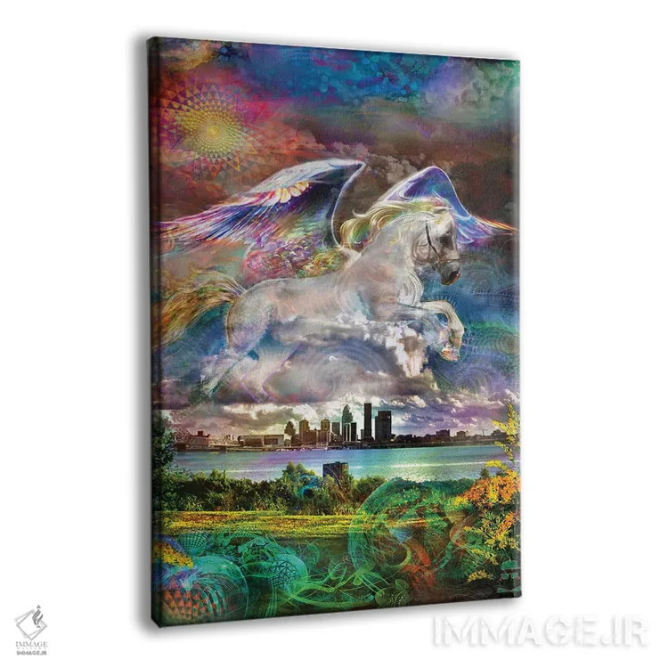 تابلو دکوراتیو پگاسوس اثر جامبی - نمای پرسپکتیو محصول