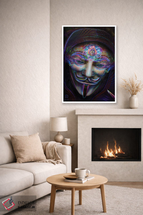 تابلو دکوراتیو چشمان باز گای فاکس اثر جامبی - D6W