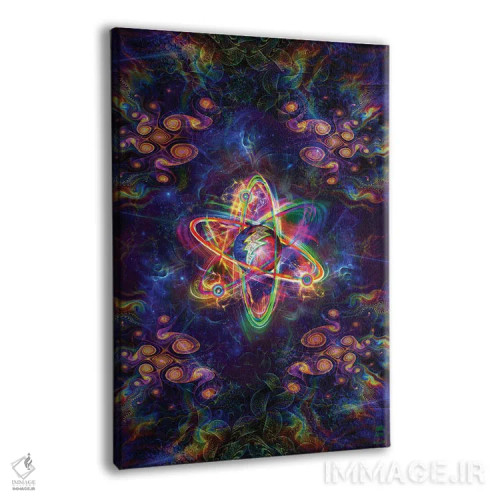 تابلو دکوراتیو روان اتمی اثر جامبی - نمای پرسپکتیو محصول