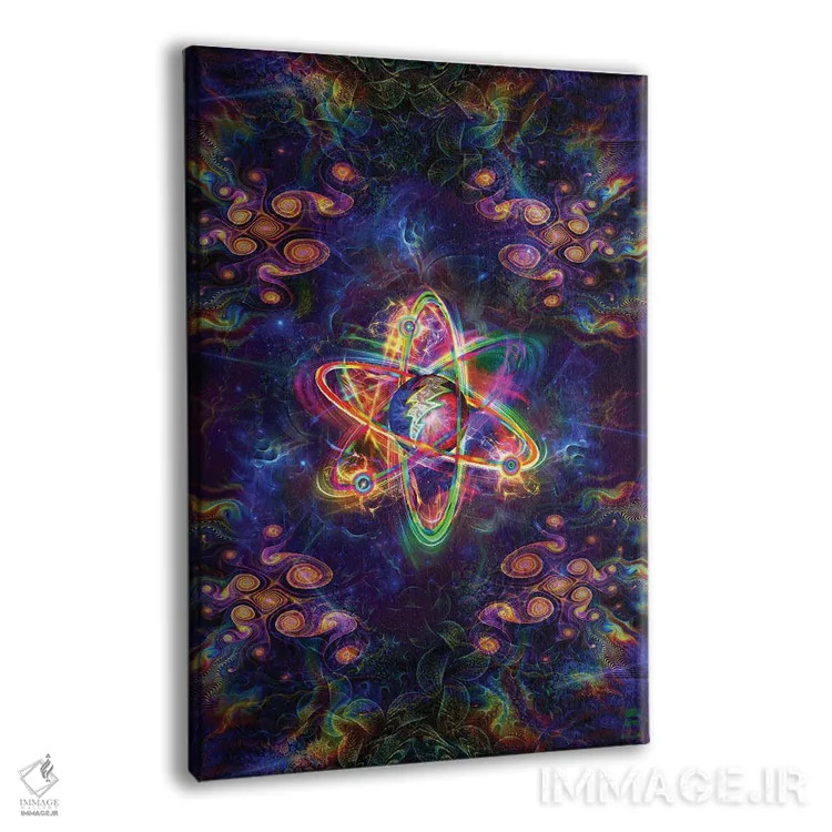 تابلو دکوراتیو روان اتمی اثر جامبی - نمای پرسپکتیو محصول