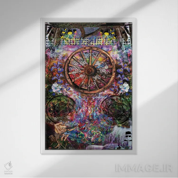 تابلو دکوراتیو روثبری اثر جامبی - نمای قابدار سفید