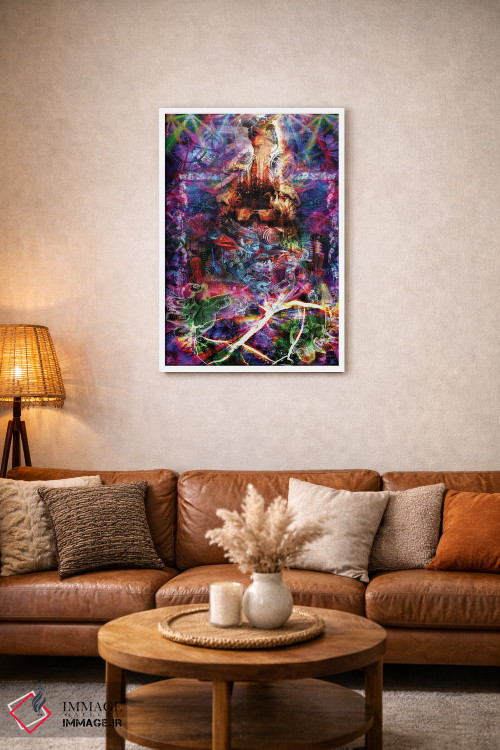 تابلو دکوراتیو خارج از چهارچوب اثر جامبی - D1W