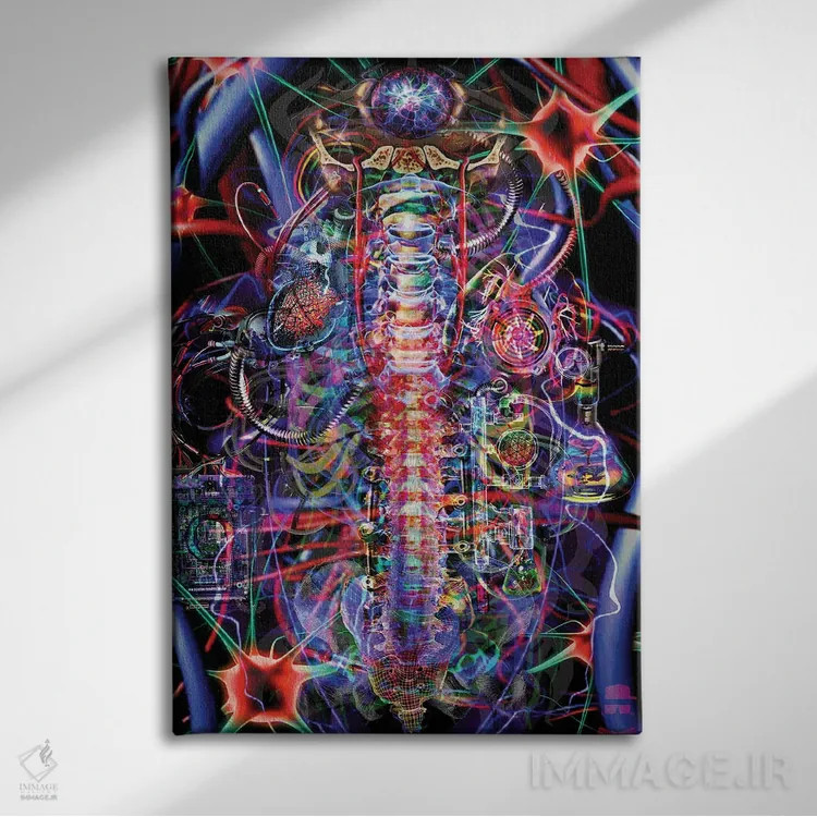 تابلو دکوراتیو ستون فقرات اثر جامبی - نمای روبهرو روی دیوار