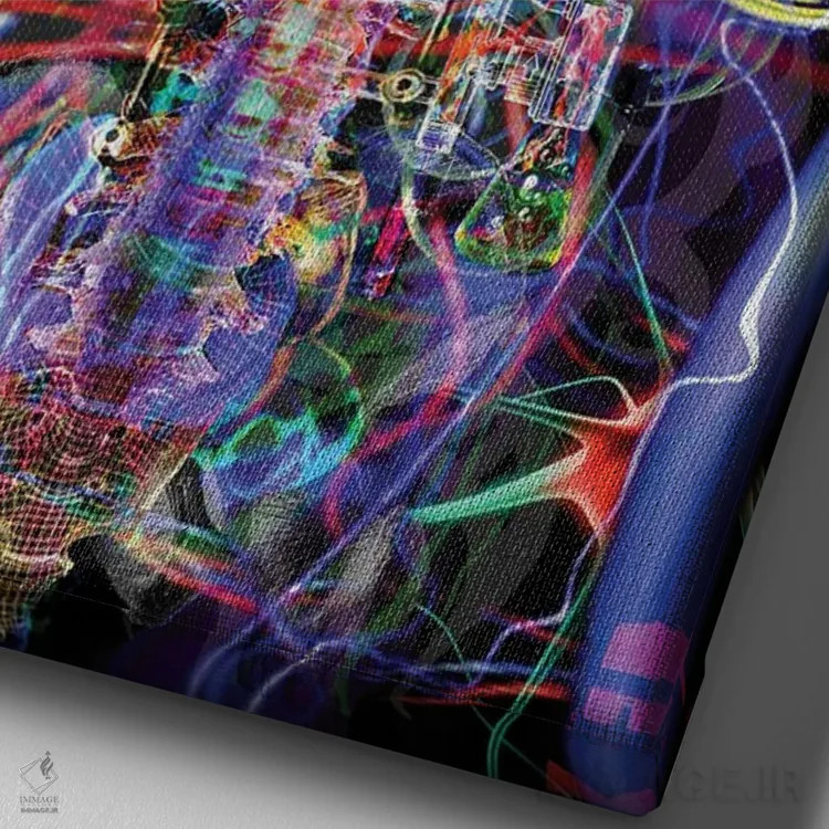 تابلو دکوراتیو ستون فقرات اثر جامبی - نمای نزدیک بافت بوم