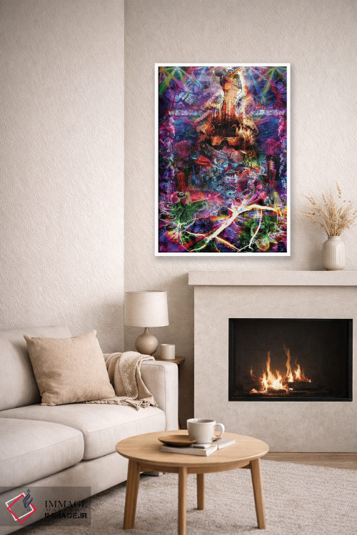 تابلو دکوراتیو خارج از چهارچوب اثر جامبی - D5W