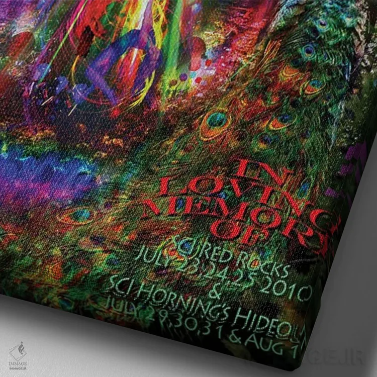 تابلو دکوراتیو پنیر رشته ای اثر جامبی - نمای نزدیک بافت بوم