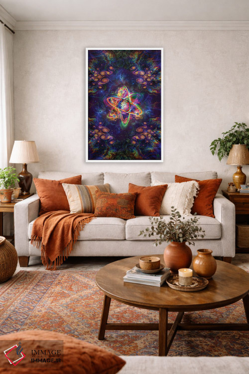 تابلو دکوراتیو روان اتمی اثر جامبی - D1W