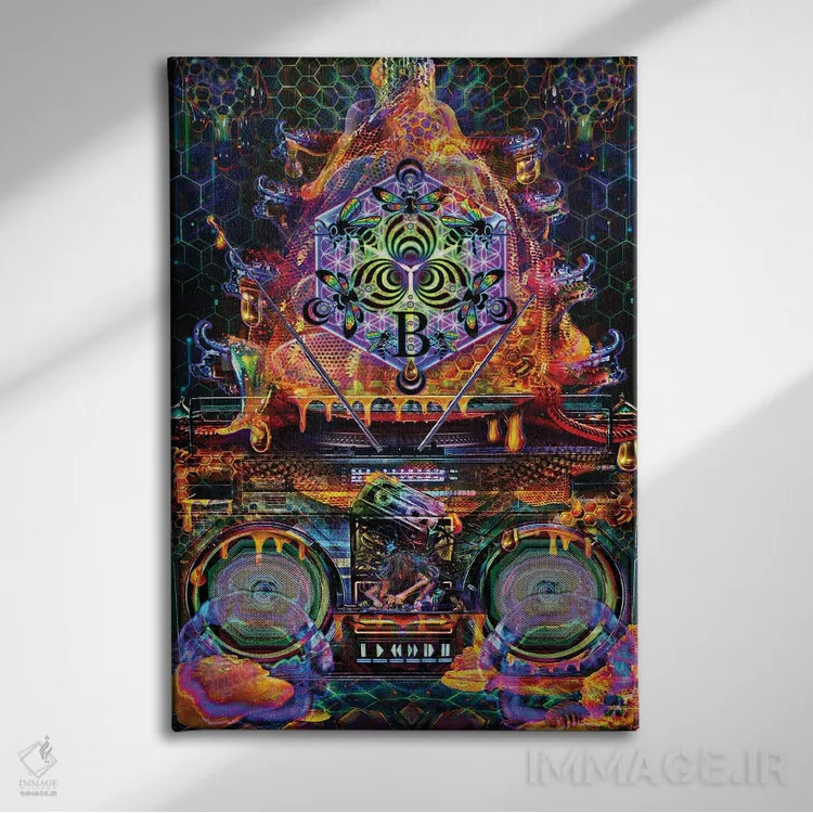 تابلو دکوراتیو کندو بیس اثر جامبی - نمای روبهرو روی دیوار