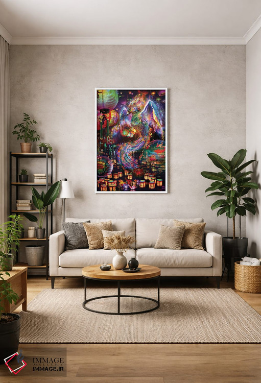 تابلو دکوراتیو ققنوس اثر جامبی - D1W