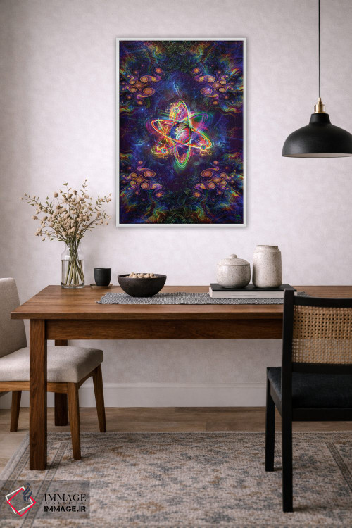 تابلو دکوراتیو روان اتمی اثر جامبی - D2W