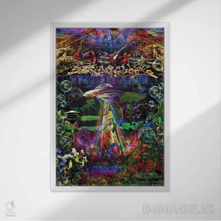 تابلو دکوراتیو پنیر رشته ای اثر جامبی - نمای قابدار سفید