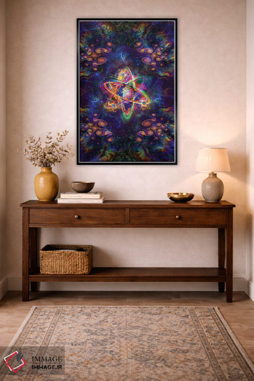 تابلو دکوراتیو روان اتمی اثر جامبی - D4B