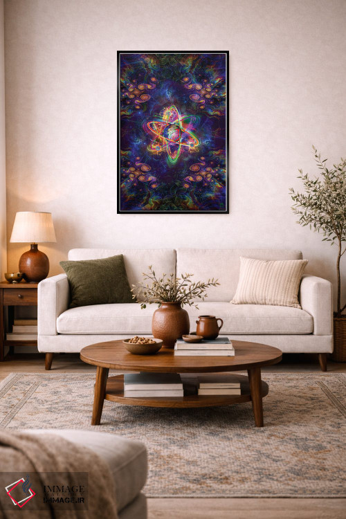 تابلو دکوراتیو روان اتمی اثر جامبی - D5B