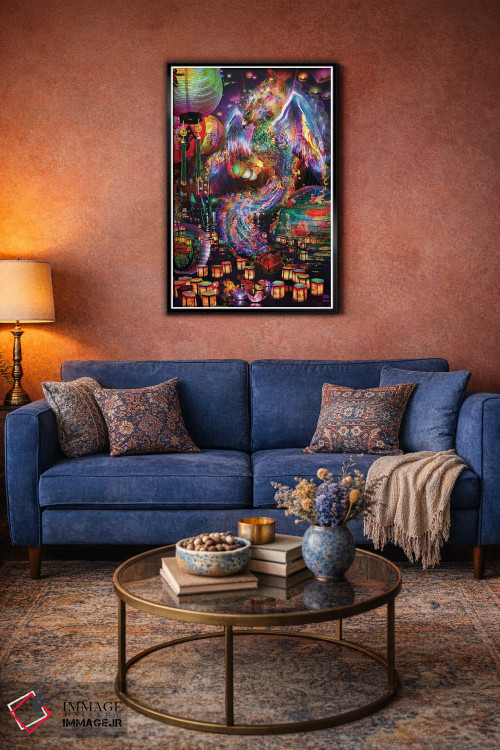 تابلو دکوراتیو ققنوس اثر جامبی - D5B