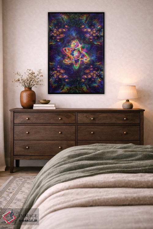 تابلو دکوراتیو روان اتمی اثر جامبی - D6B