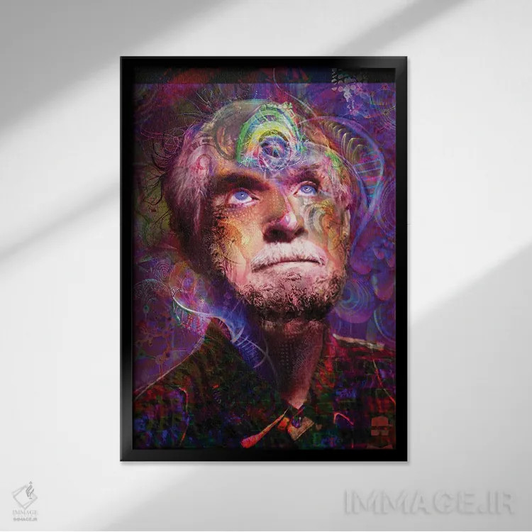 تابلو دکوراتیو تیموتی لیری اثر جامبی - نمای قابدار مشکی