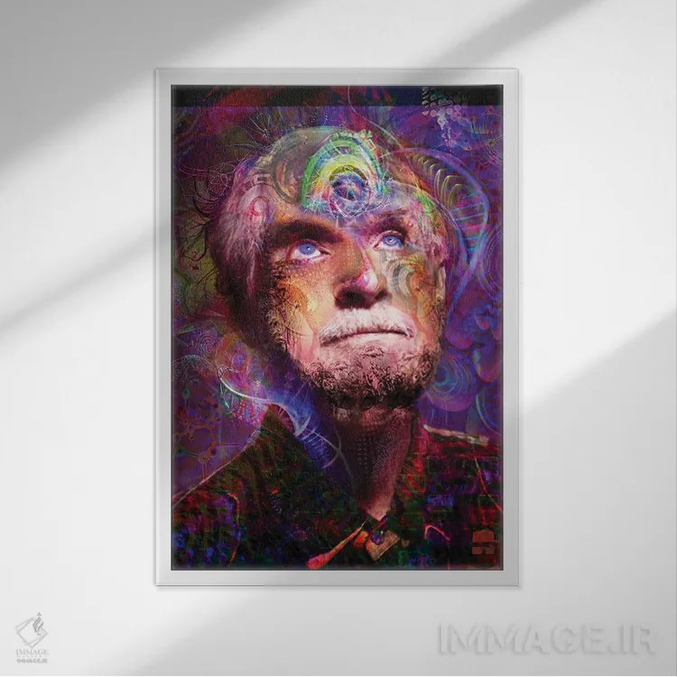 تابلو دکوراتیو تیموتی لیری اثر جامبی - نمای قابدار سفید