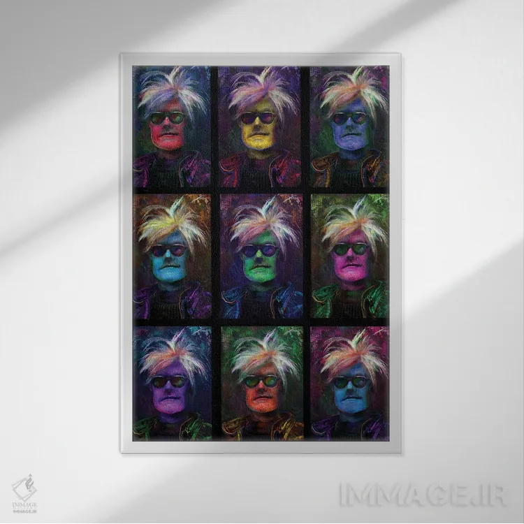 تابلو دکوراتیو وارهول اثر جامبی - نمای قابدار سفید